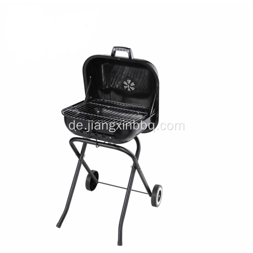 18&quot; quadratischer faltbarer Holzkohlegrill mit Trolley